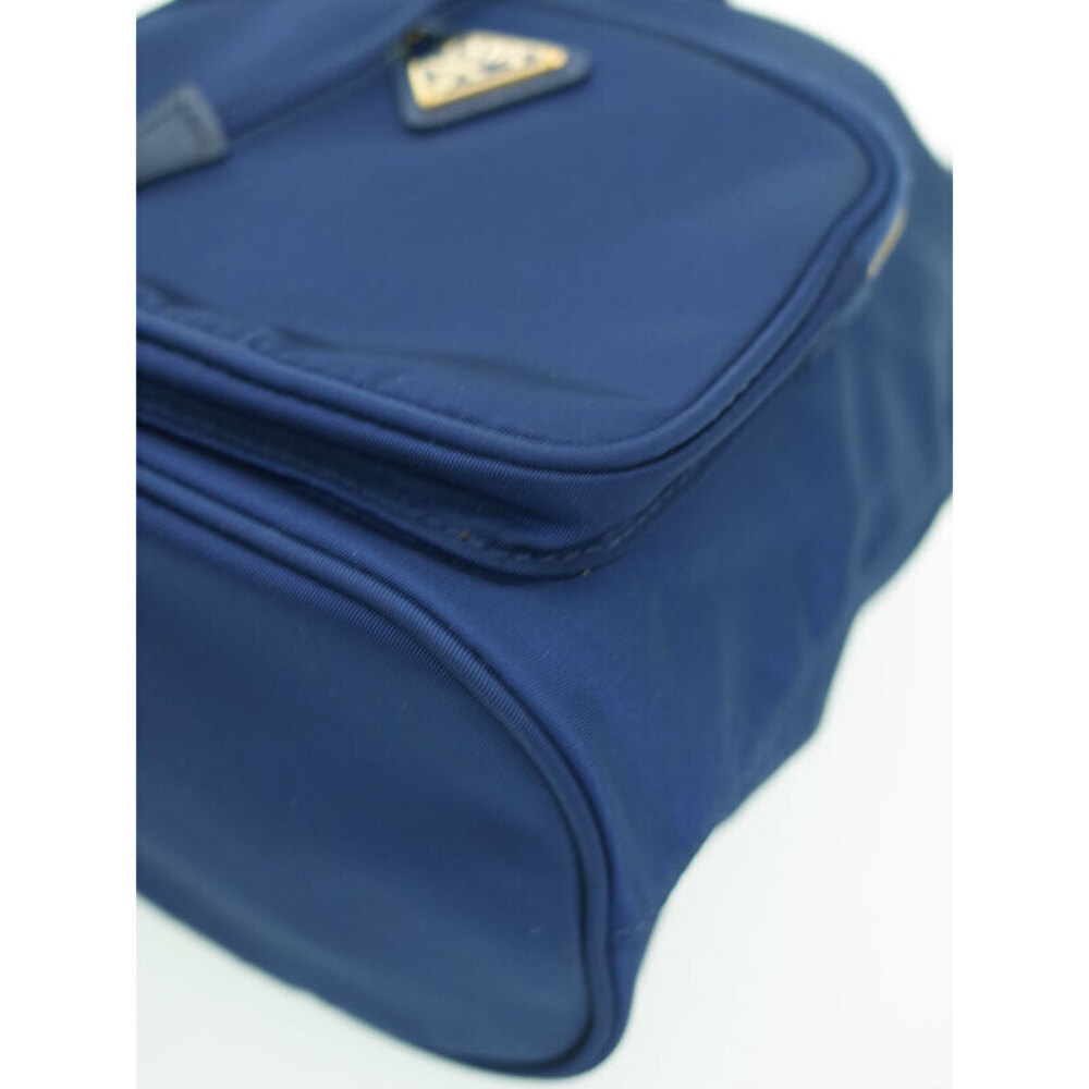 Prada Duet ReNylon Bucket Bag navy blue regenerated nylon leather trim - Picture 7 of 9